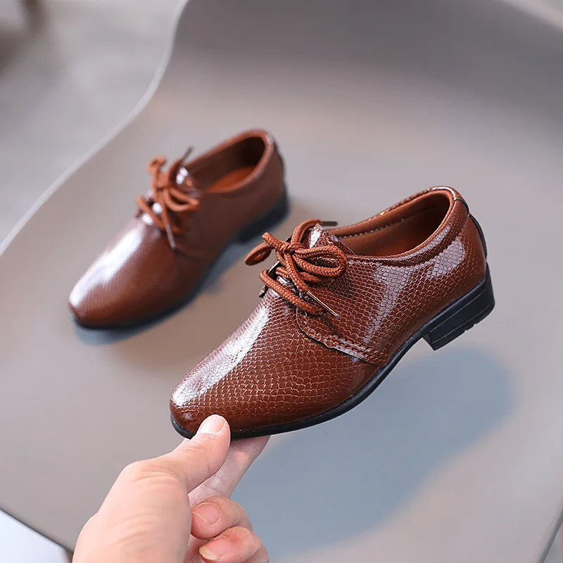 Boys Leather Fashion Shoes for Spring and Autumn Wear