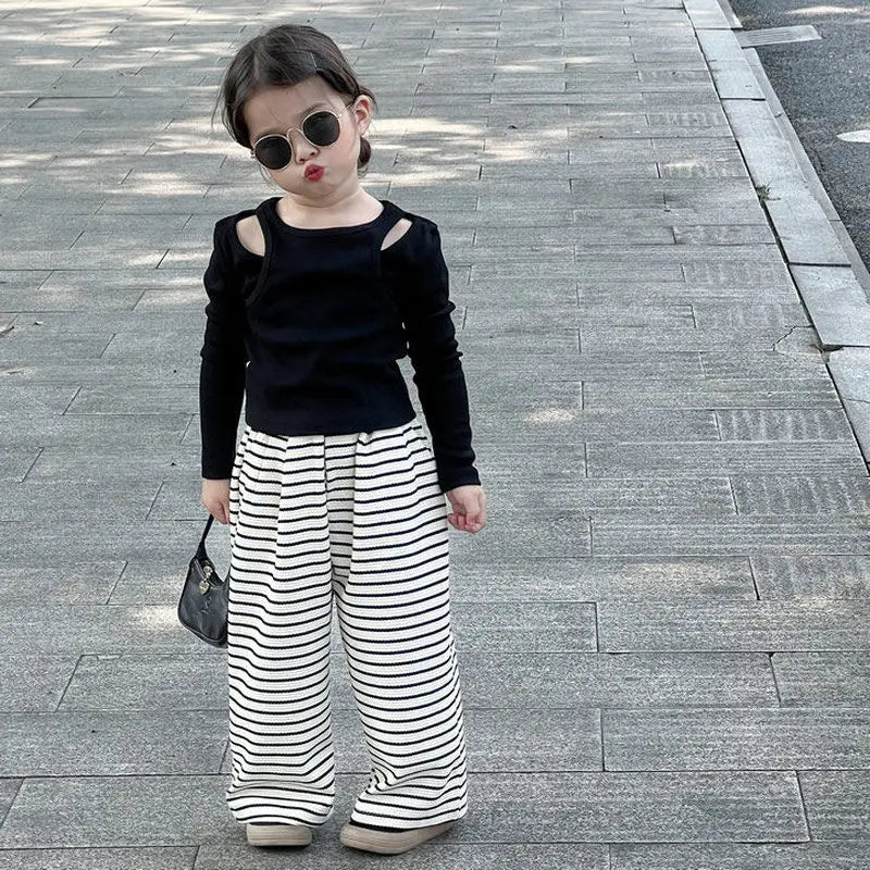 Girls Casual Long Sleeve Cotton Top for Ages 4-6Y Autumn