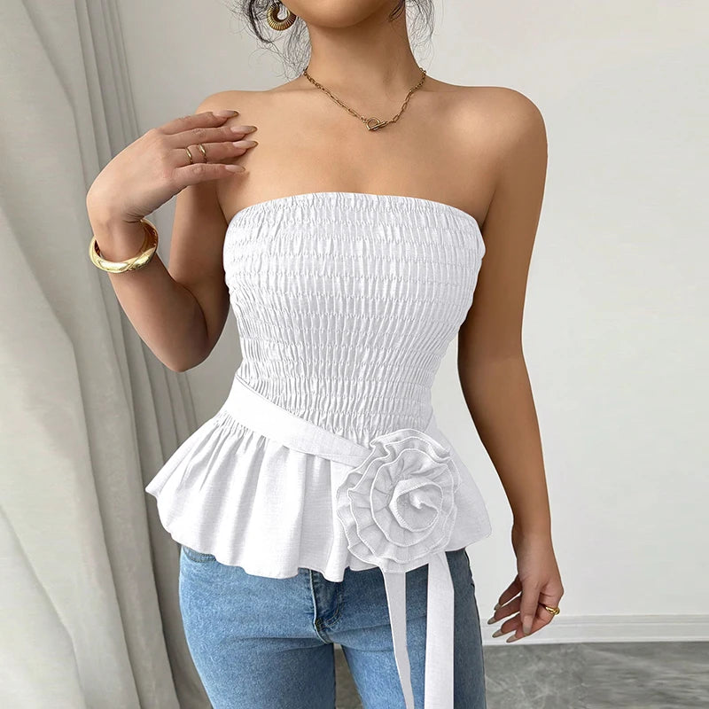 Sleek Knitted Tank Top for Women in Solid Polyester