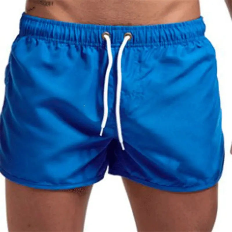 Men's Polyester Swim Shorts for Running and Surfing