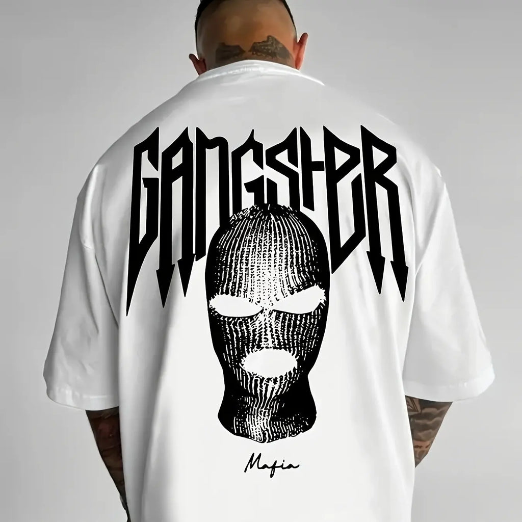 Men's Street Style Round Neck T-shirt, Bold and Interesting Printed T-shirt for Casual Street Wear