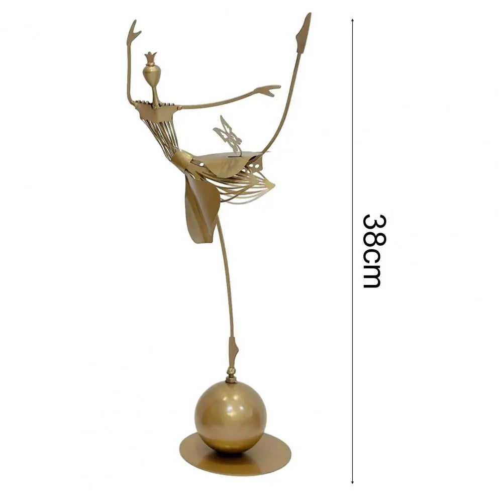 Vintage Metal Dancing Girl Statue for Garden Decoration