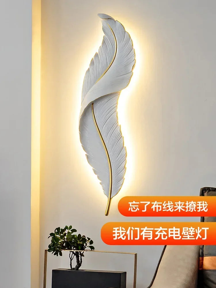 Art Deco LED Wall Lamp in Gold and Ivory for Modern Spaces