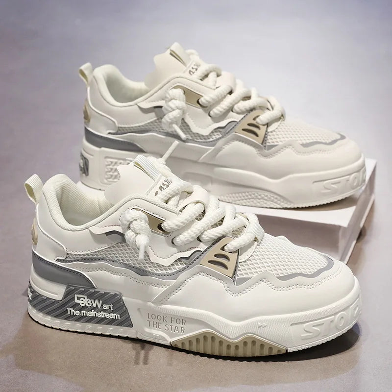 Men's Breathable Casual Shoes for All Seasons in White