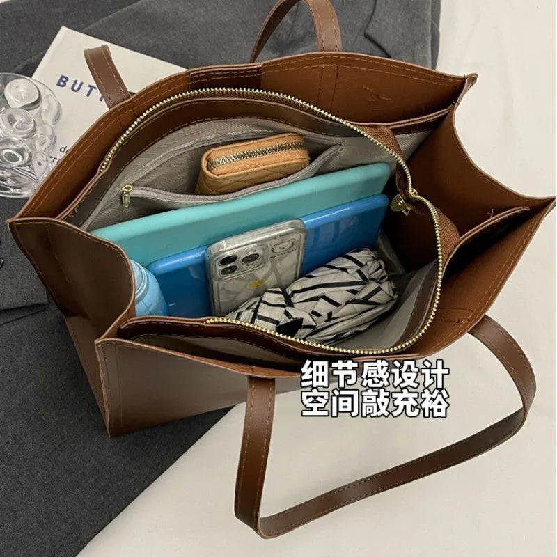 Luxury PU Leather Women's Tote Bag for Casual Use