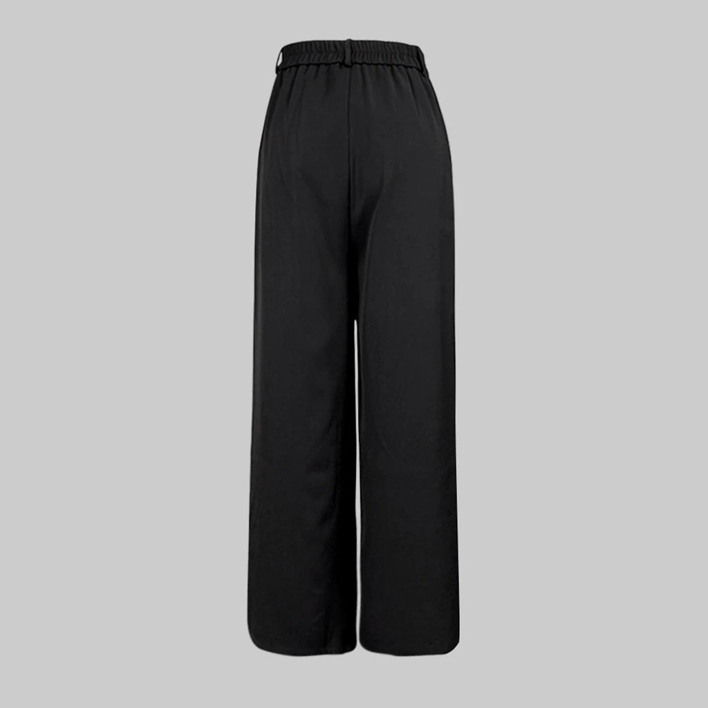UOOZEE Women's High Waist Wide Leg Pants in Solid Color