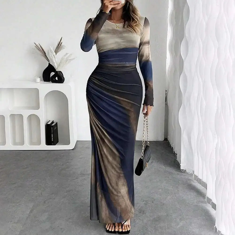 Women's Vintage Halter Maxi Dress in Polyester for Juniors