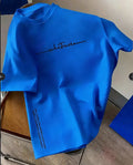 Stylish Men's T-Shirt: 100% Cotton, Minimalist Letter Print, Casual, Comfortable, Versatile, Loose-Fit, Sporty Style.
