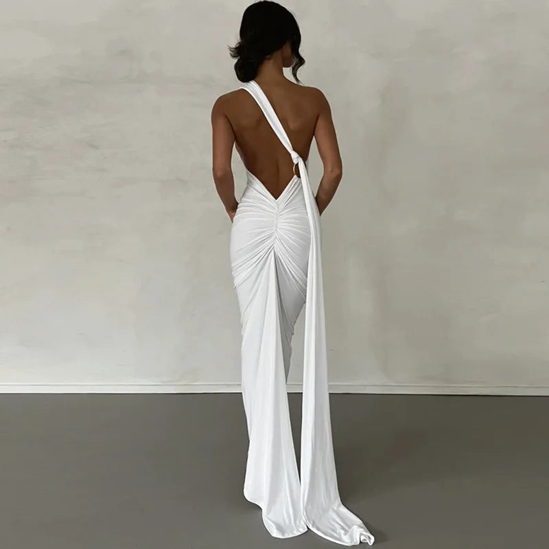 Elegant Backless Maxi Dress for Women by SINOSENSE