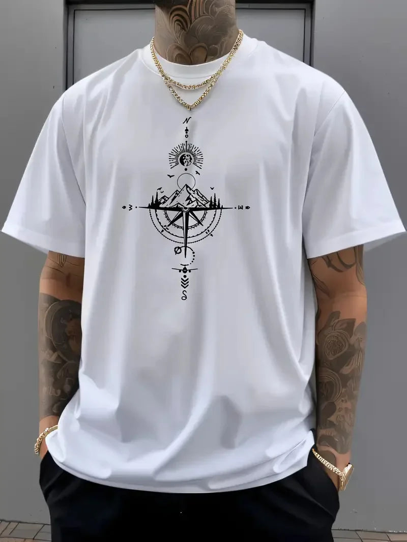 Men's Casual Short-Sleeved Graphic T-Shirt for Streetwear