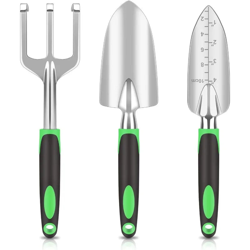 8 Piece Plastic Gardening Tool Set with Tote Bag and Pruning Shears