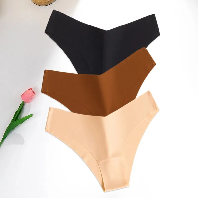 WarmSteps Women's Seamless G-String Panties 3Pcs Set