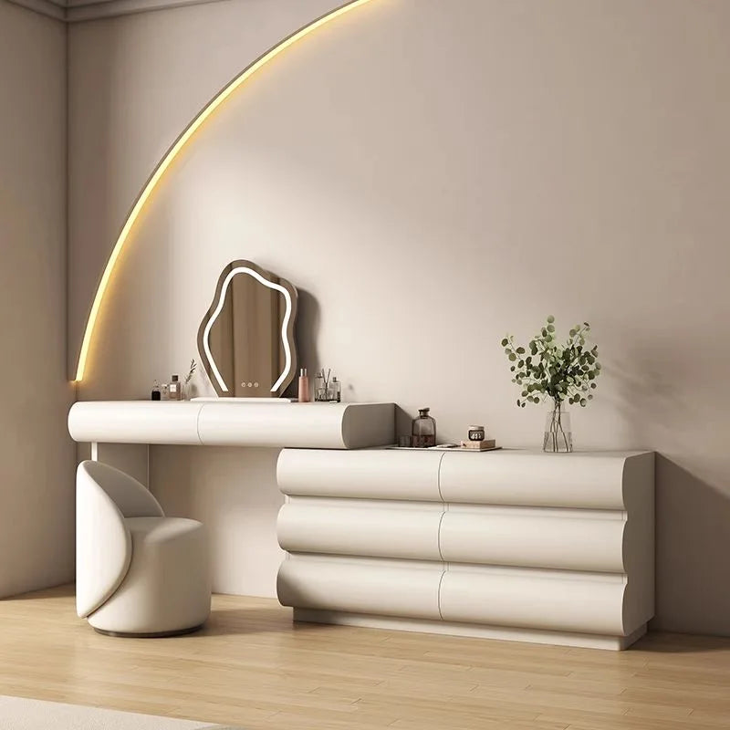 Modern White Wooden Makeup Dressing Table for Bedrooms