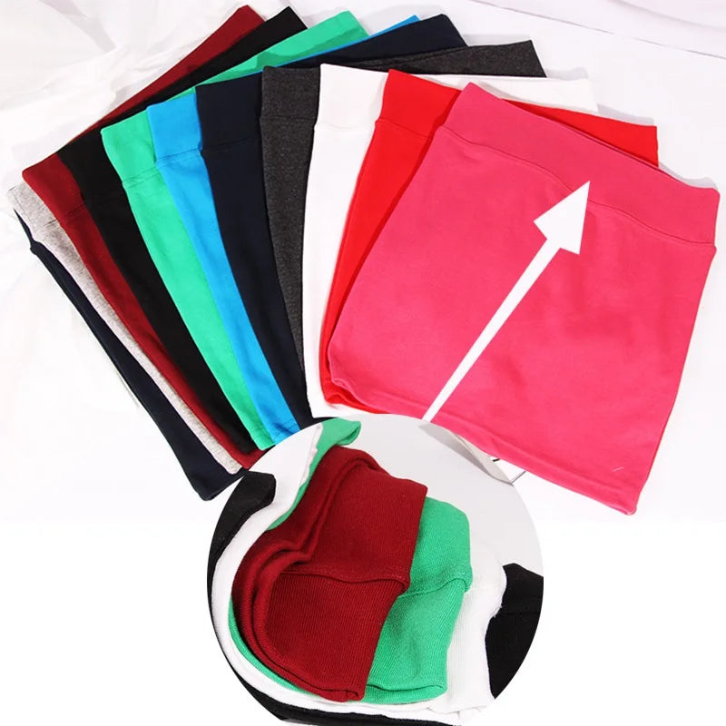 Korean Solid Color High Waist Elastic Skirt for Women