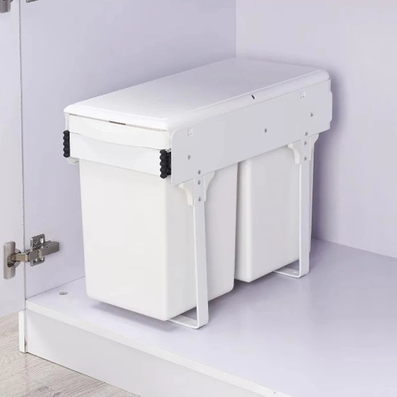 Large Rectangular Kitchen Sink Trash Can for Cabinet Use