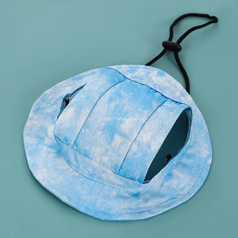 Fashionable Adjustable Dog Hat with Ear Holes for Sun Protection