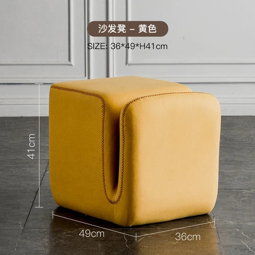 Nordic Fabric Ottoman Stool for Living Room and Hallway