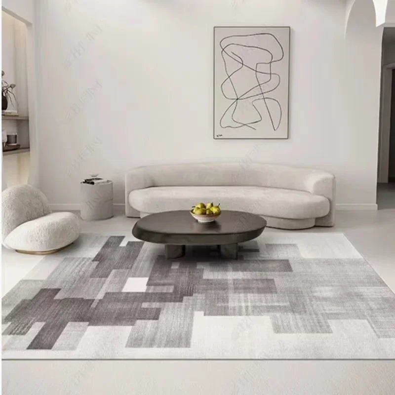 Large Gray Soft Lounge Rug for Modern Living Room and Bedroom