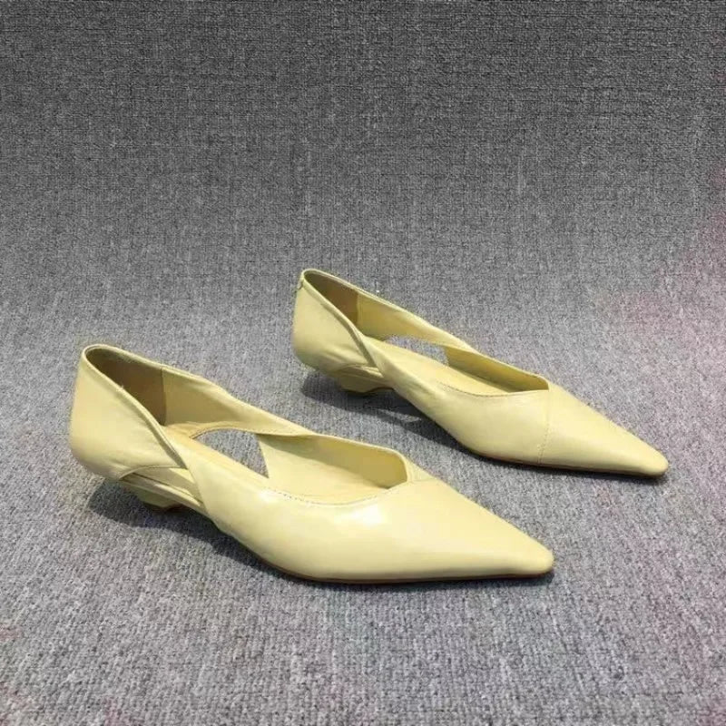 Elegant Blue Slip-On Moccasins for Women with Low Heel