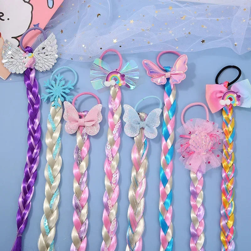 Girls Colorful Sequin Hair Scrunchies for Fashionable Ponytails