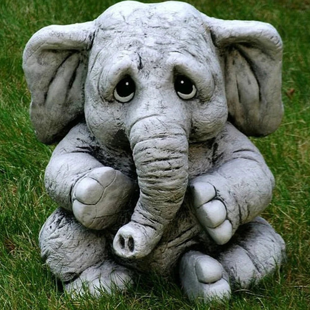 Cute Lightweight Garden Elephant Statues for Outdoor Decor