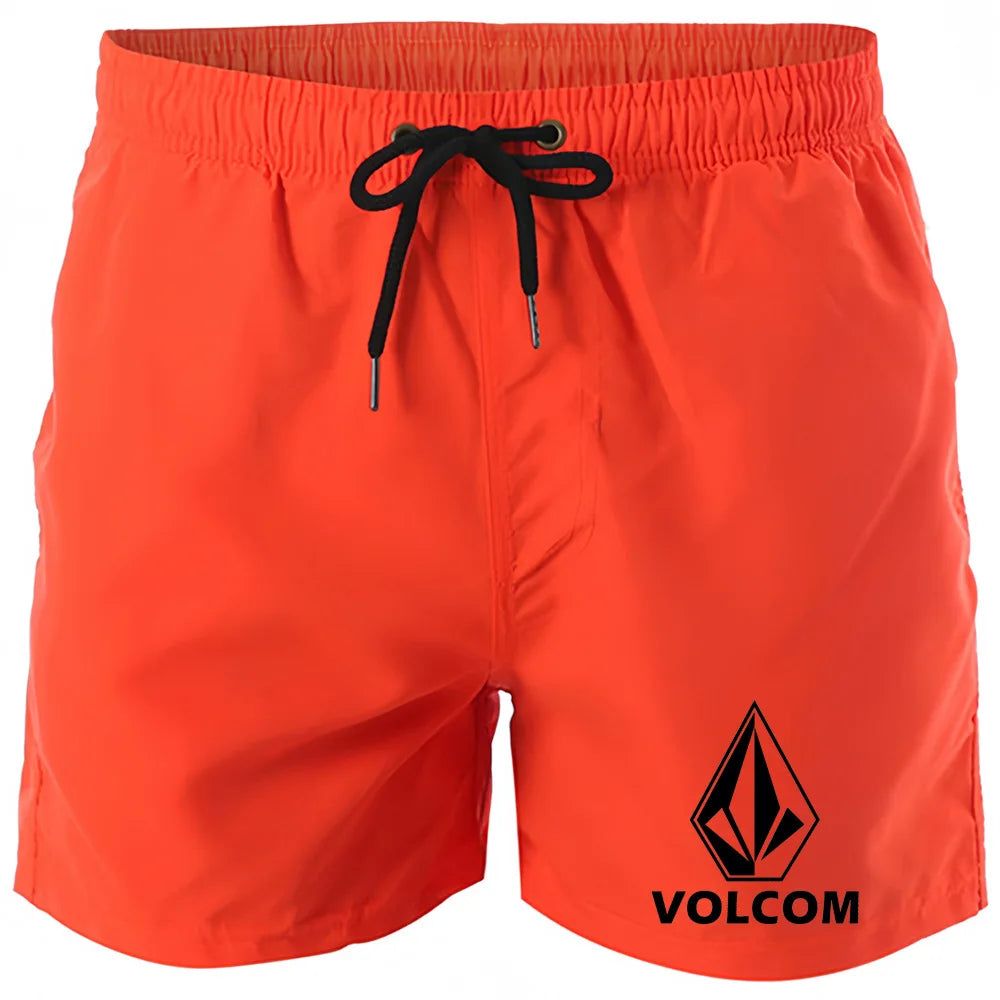 Men's Quick Drying Polyester Beach Shorts with Mesh Lining