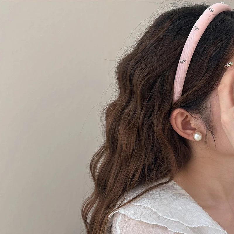 Korean Bow Headband for Women - Cute Cotton Hair Accessory