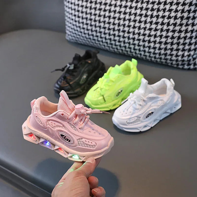LED Child Trainers for Toddlers 4-6 Years Unisex Sport Shoes