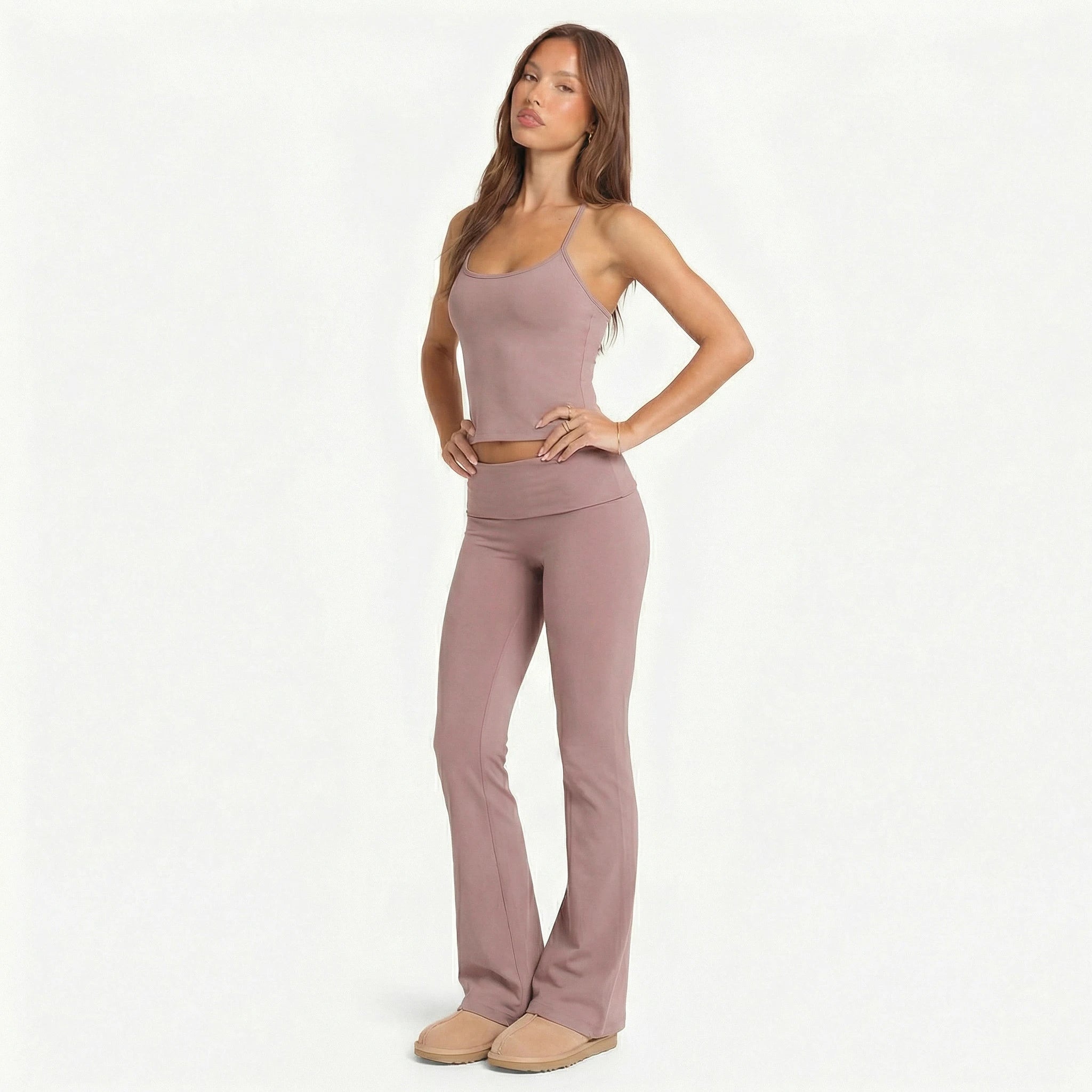 High Waist Flare Pants Yoga Set for Women by MALEY LifeStyle