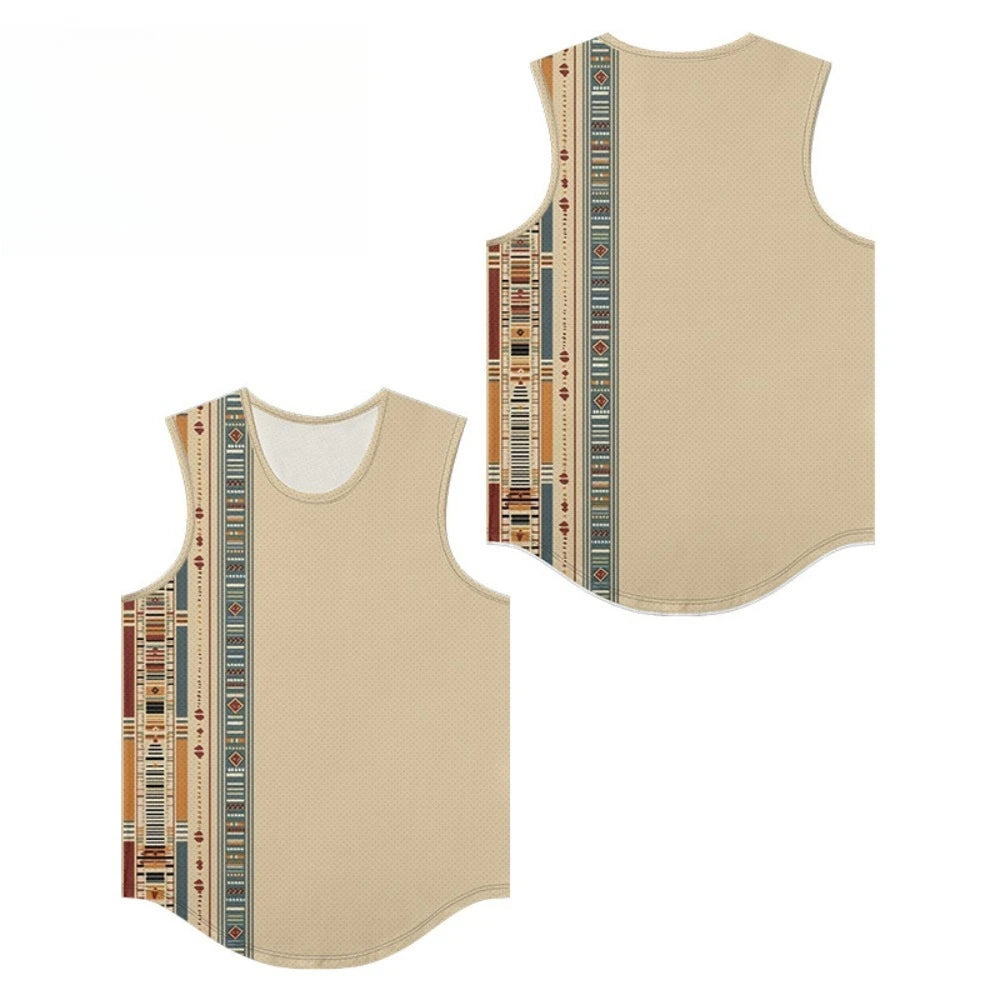 Men's Breathable Polyester Tank Top for Summer Sports