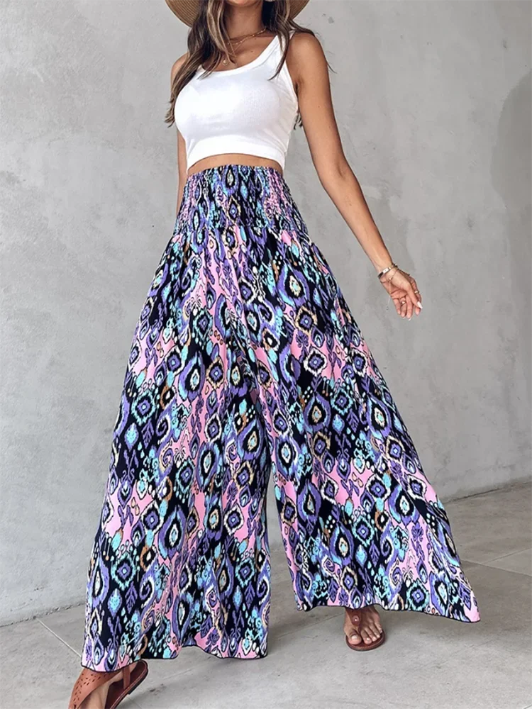 Women's Tie Dye Wide Leg Pants for Autumn Fashion