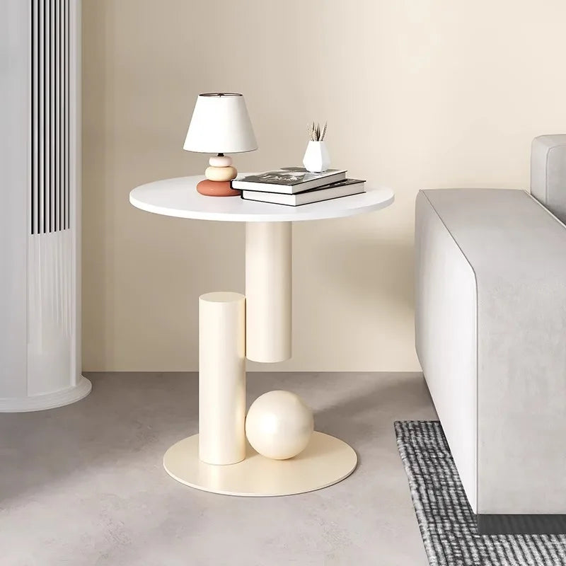 Minimalist Modern Round Coffee Table in Metal by LIUSHADUOLA