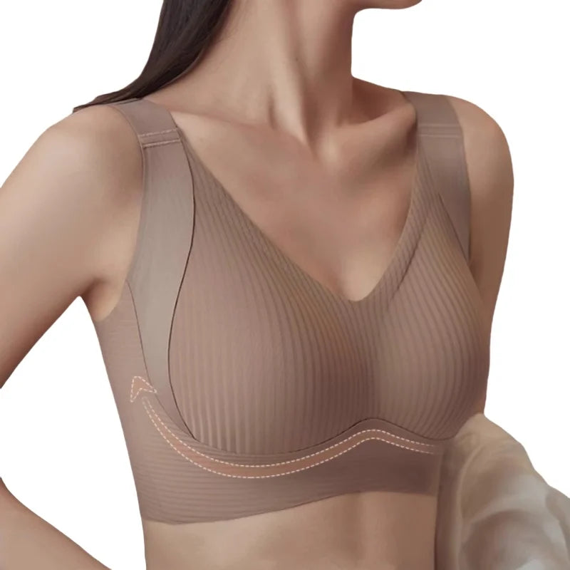 Comfortable Push-Up Bra for Women Seamless Padded V-neck