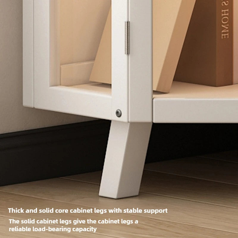 Modern Bamboo Corner Cabinet for Living Room Storage