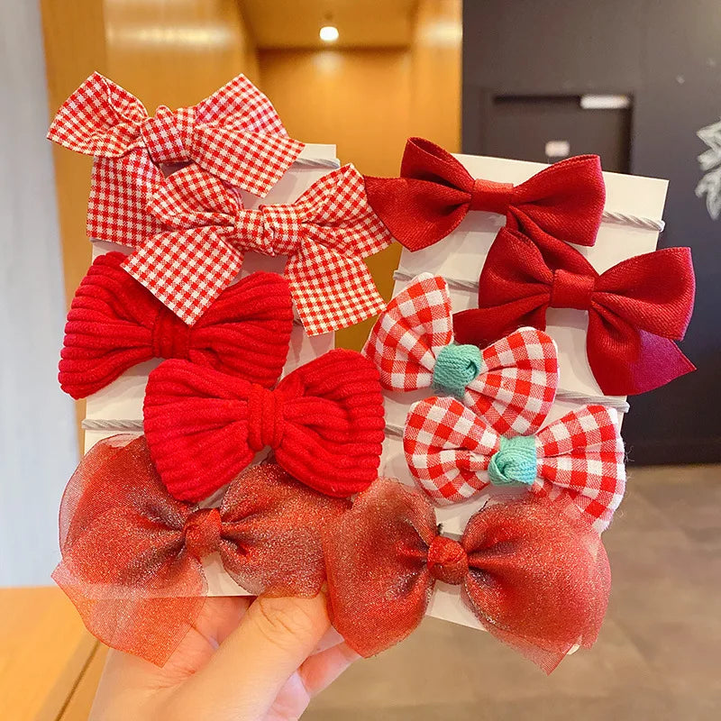 Aesthetic Hair Scrunchies for Girls - 10pcs Canvas Headbands