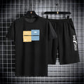 Men's Sets 2025 Summer Fashion Thin Short-Sleeved T Shirts + Shorts Set Men's Clothing Casual Quick Dry Jogging Suit Sportswear