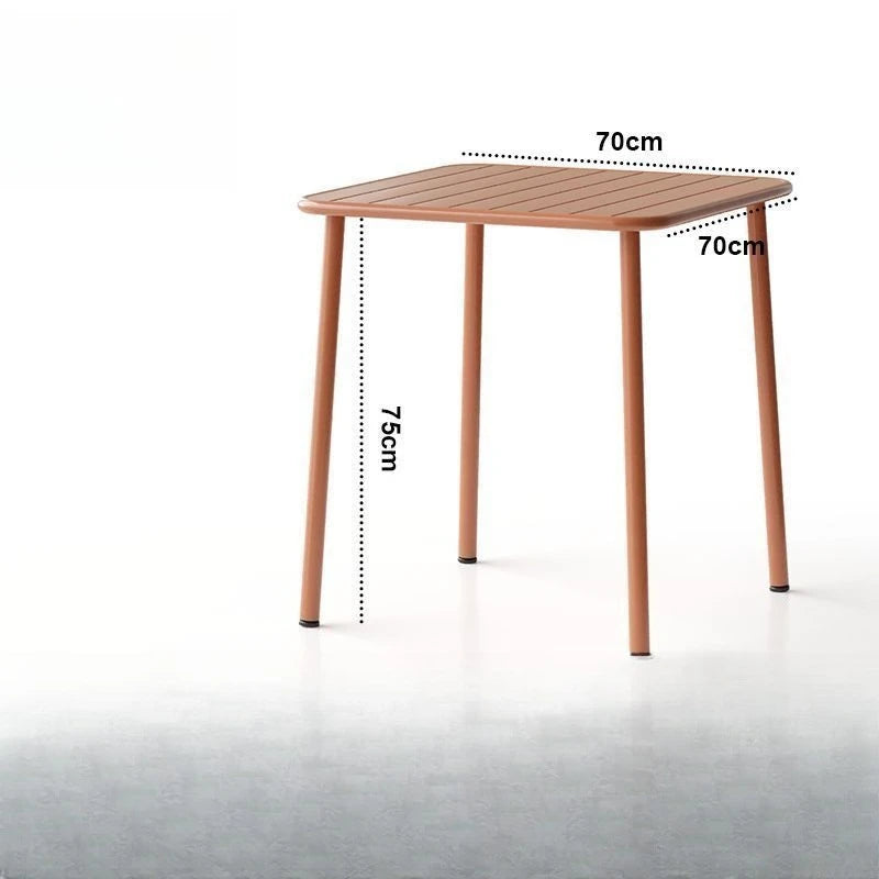 Waterproof Metal Dining Table for Outdoor and Indoor Use