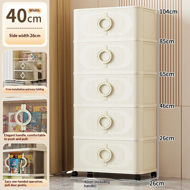 Living Room Storage Cabinet with Thickened Sliding Doors