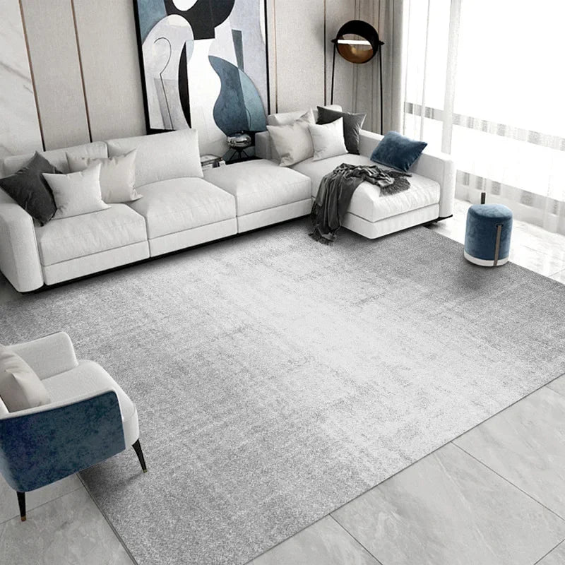 Large Gray Soft Lounge Rug for Modern Living Room and Bedroom