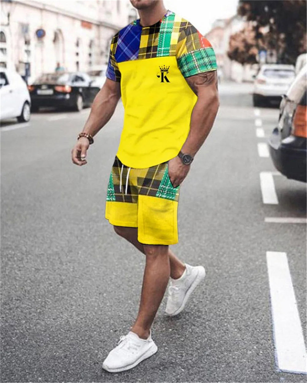 Men's Sportswear Trend Men Sets 3D Printed Tracksuits Clothing Casual Shorts+tshirts Set Sweat Suits Summer Tracksuit Men Sets