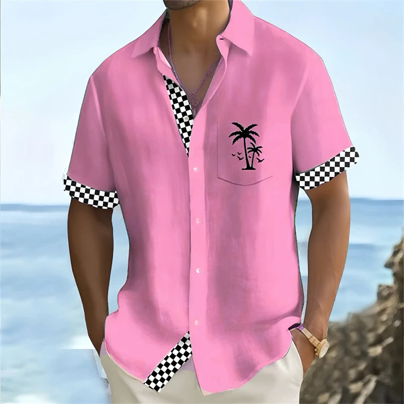 Men's Casual Hawaiian Shirt Short Sleeved 6XL Beach Wear