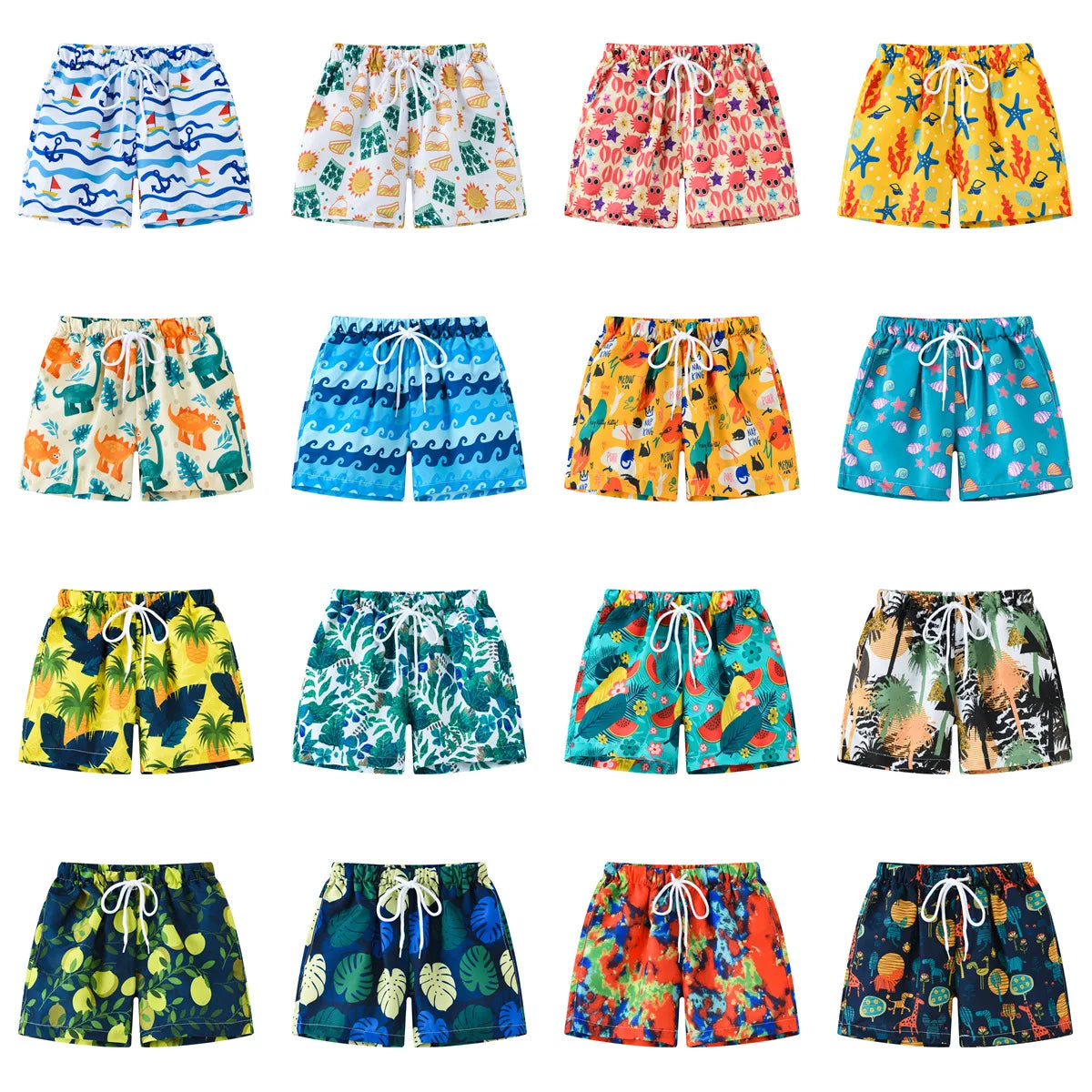 2026 Summer Boys Cartoon Swimming Trunks Beach Shorts