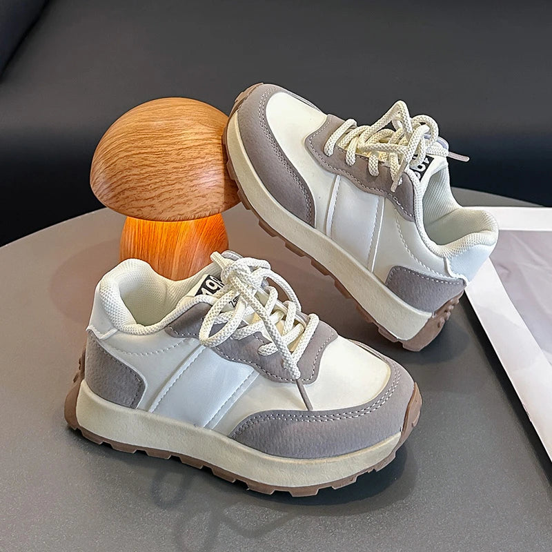 Soft Microfiber Casual Sneakers for Kids 4-6 Years