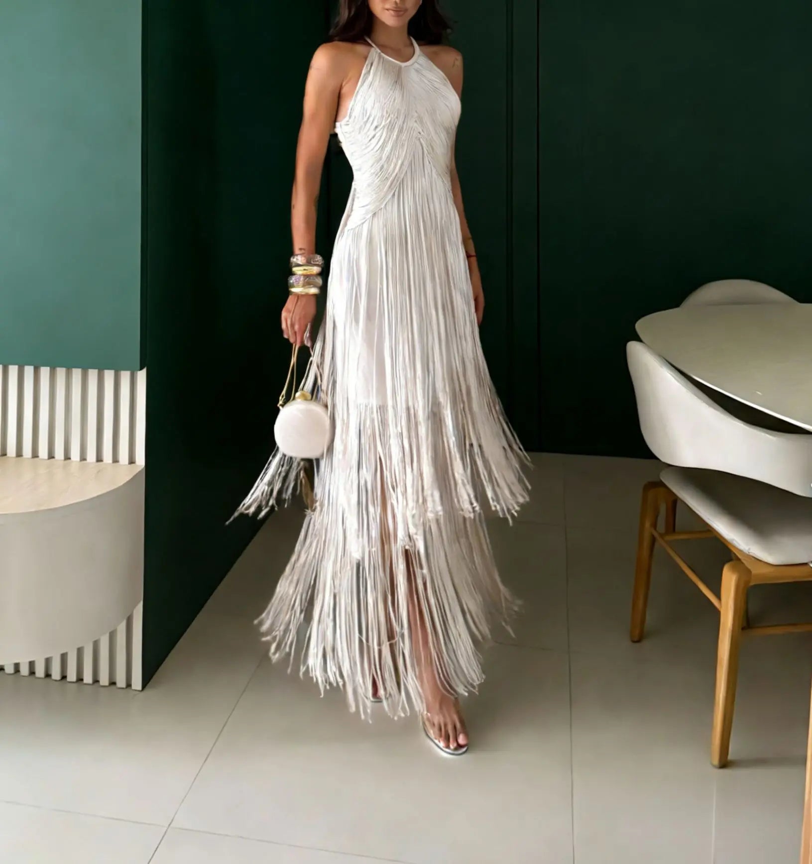 Elegant Halter Neck Bodycon Dress for Women