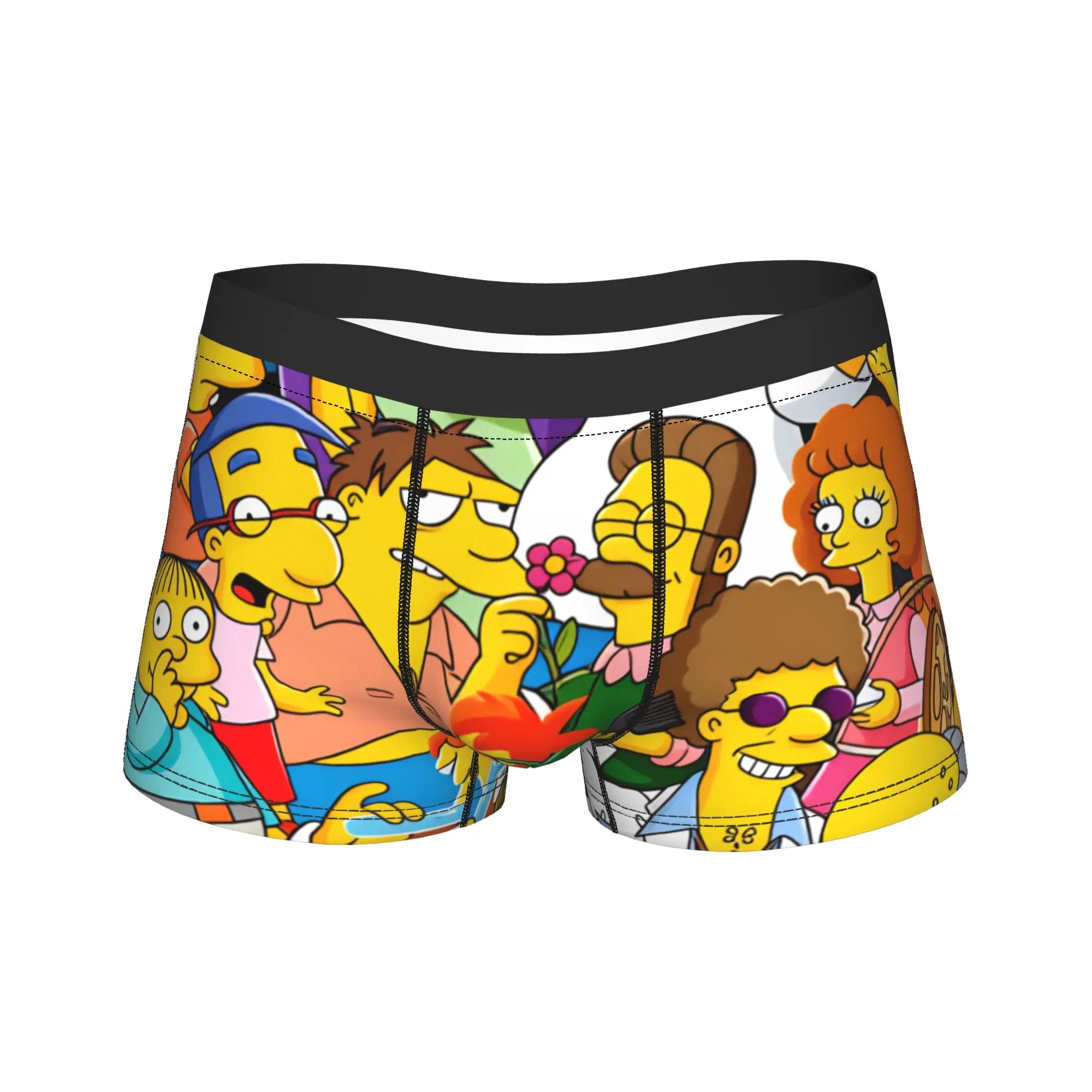 S-Simpsons Family Cartoon Characters Men's Boxer Shorts Plus Size