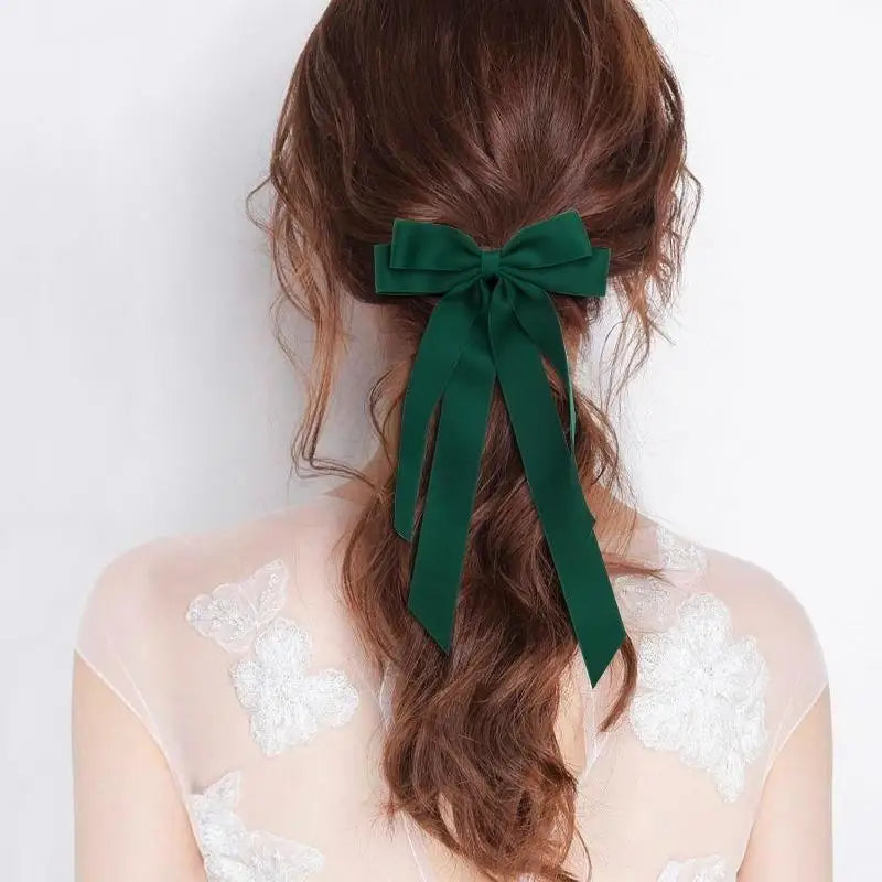 Bow Hairpin Hair Accessory for Girls in Solid Colors
