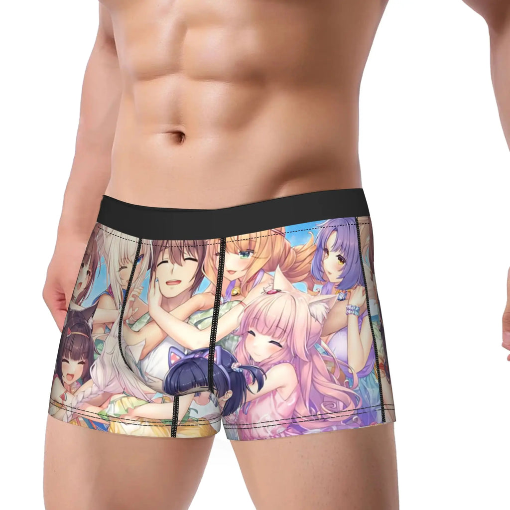 Men's Funny Cartoon Boxer Shorts Breathable Polyester Underwear