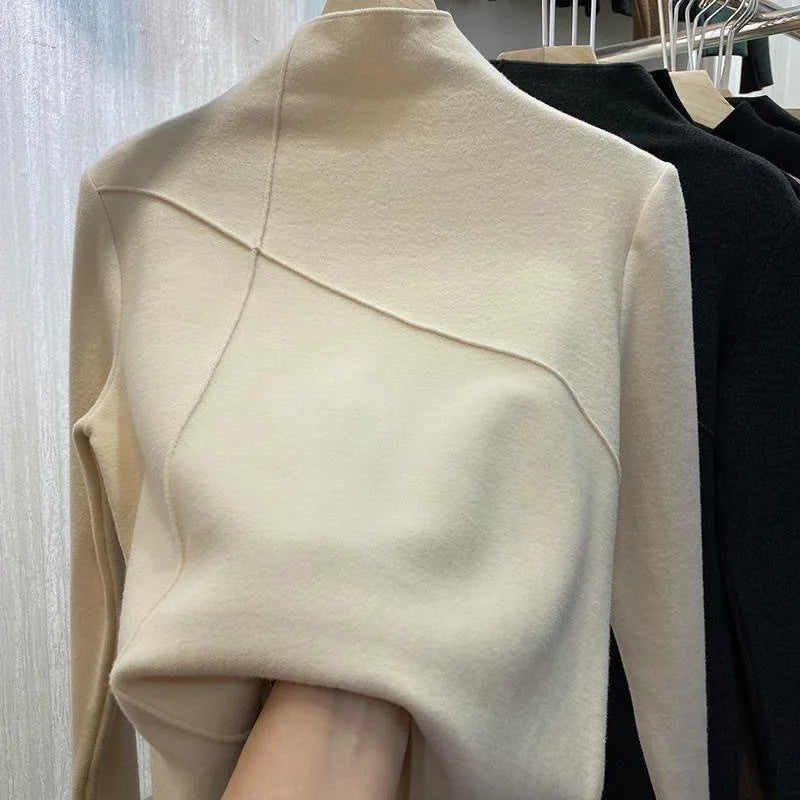 Women's Long-sleeved Casual Velvet T-shirt by yunyiwa