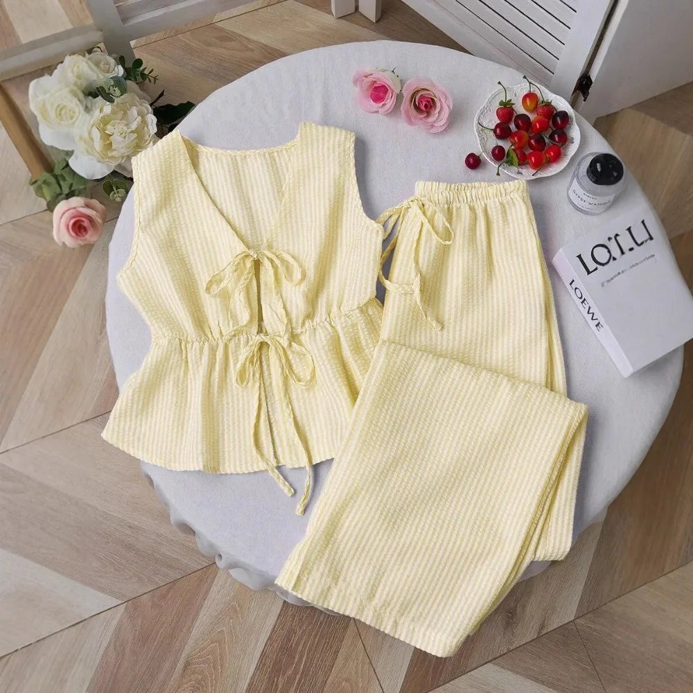 Comfortable Striped Lounge Set for Juniors by MALEY LifeStyle