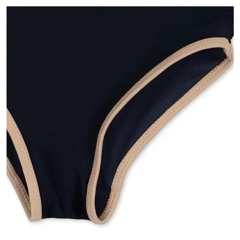 Navy Blue Baby Girls Two Piece Sunscreen Swimsuit